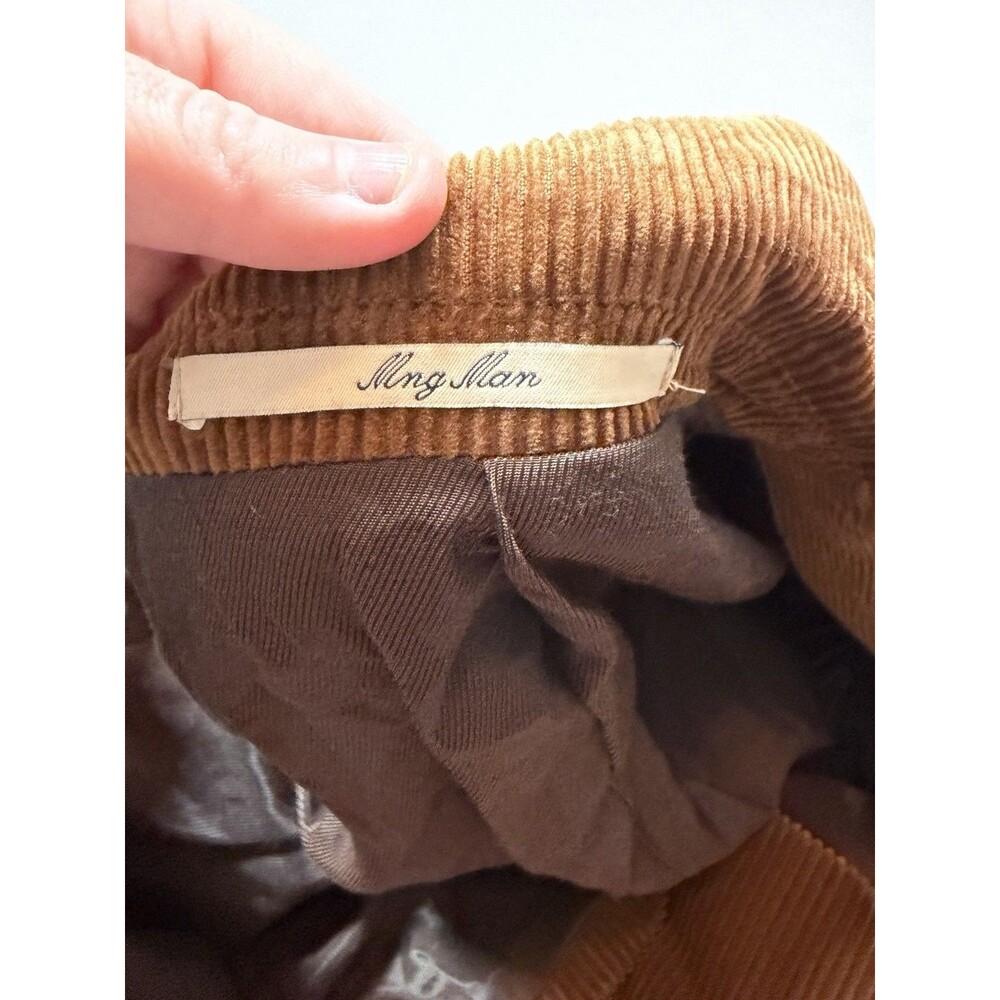 MNG Man Corduroy Blazer Men’s 40R Slim Fit Brown Tan 2-Button Sport Coat - Picture 7 of 16